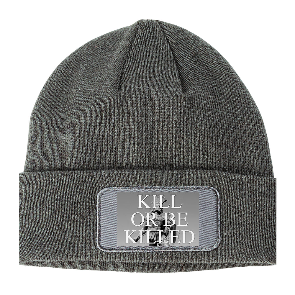 Kill Or Be Killed Statue Winter Knit Adult Beanie Hat Grey