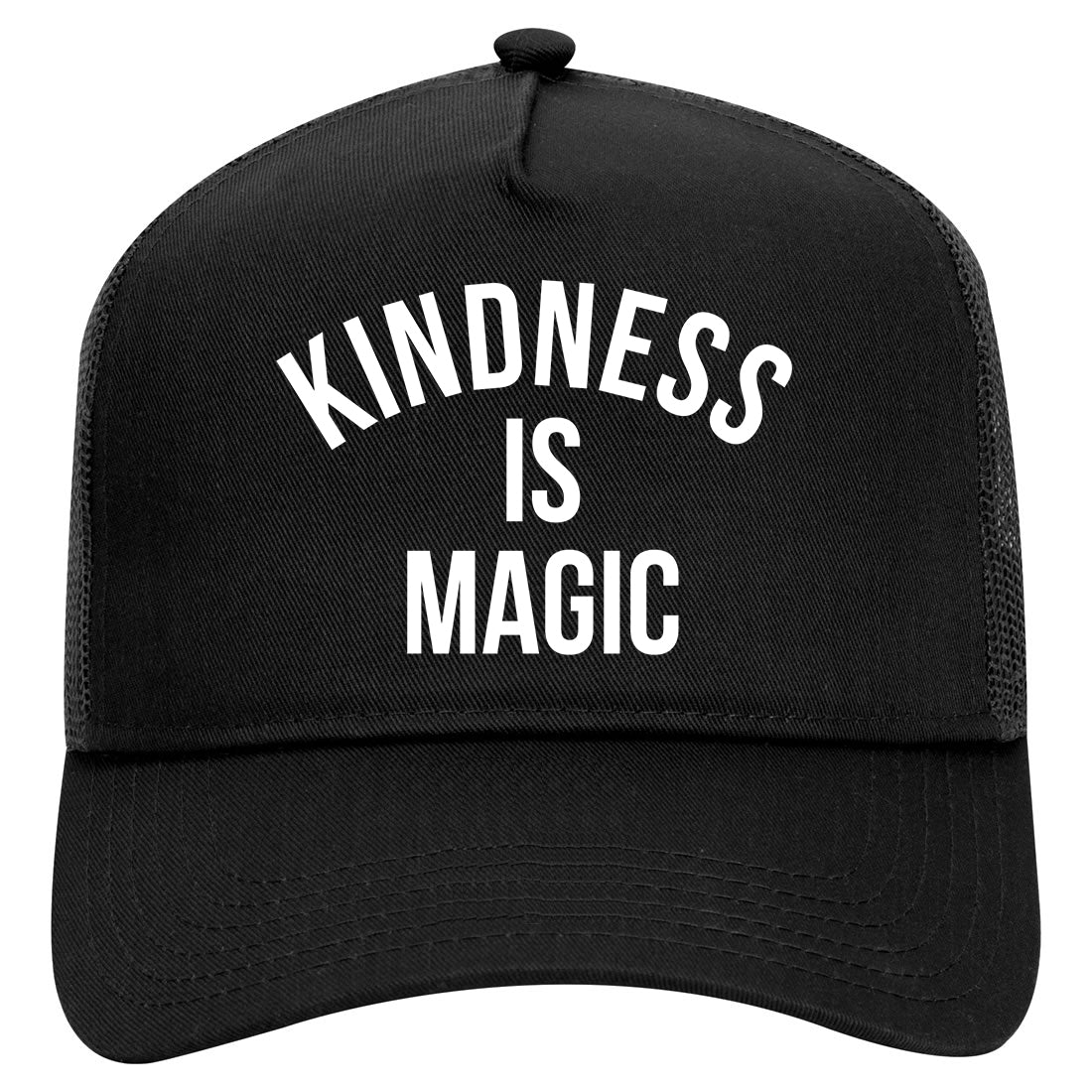 Kindess Is Magic Mens Mesh Trucker Hat Black