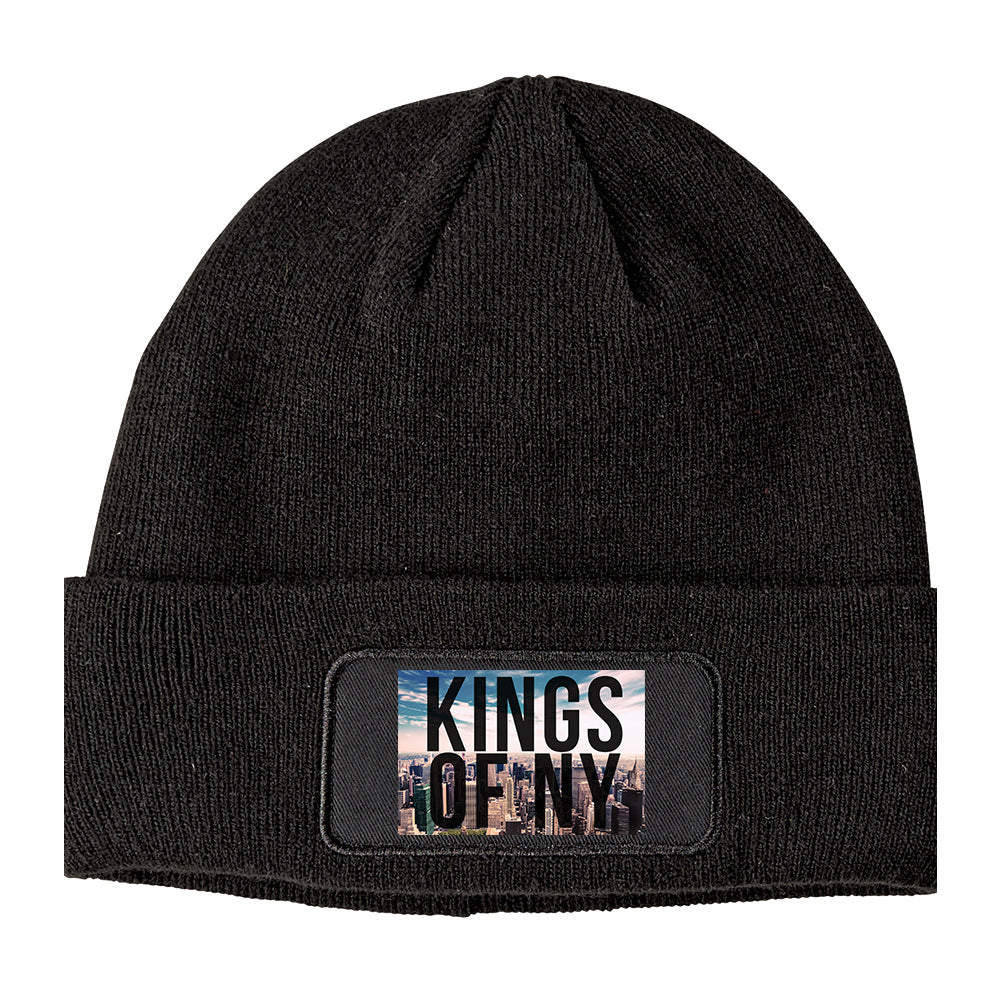 Kings Of NY Skyline Winter Knit Adult Beanie Hat Black