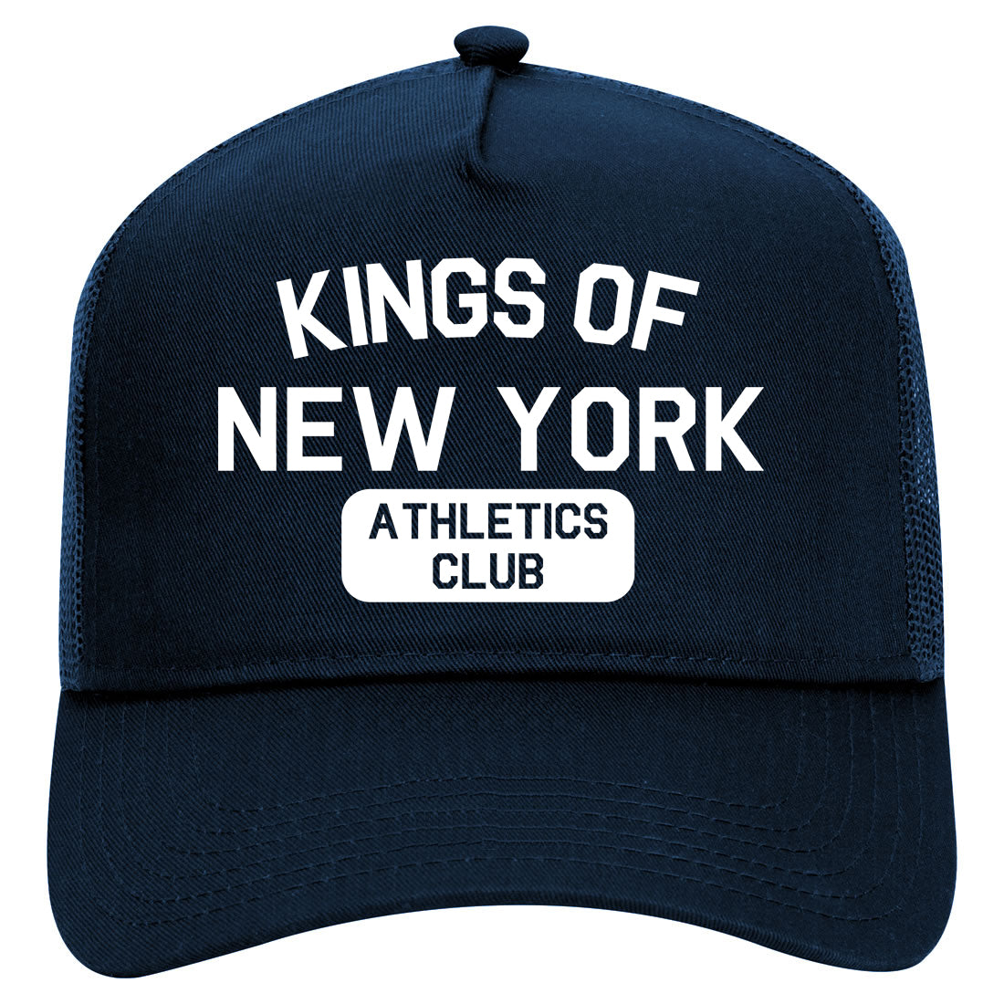 Kings Of New York Athletics Club Mens Mesh Trucker Hat Navy Blue
