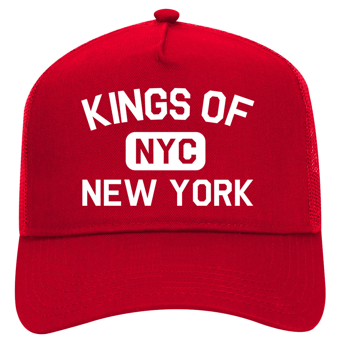 Kings Of New York Gym NYC Mens Mesh Trucker Hat Red
