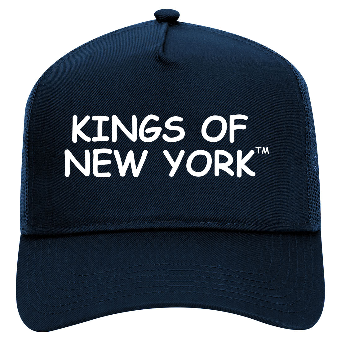 Kings Of New York TM Mens Mesh Trucker Hat Navy Blue