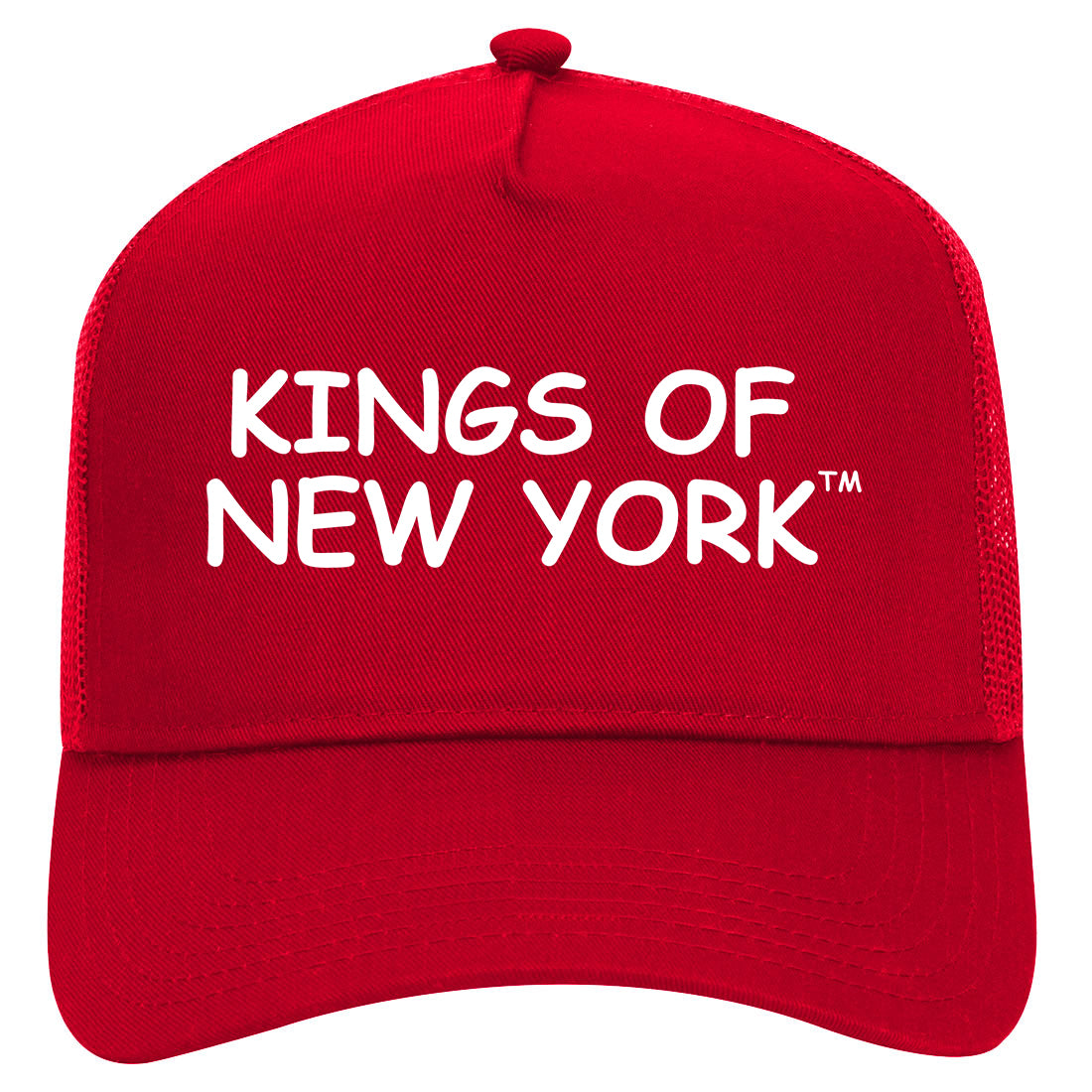 Kings Of New York TM Mens Mesh Trucker Hat Red