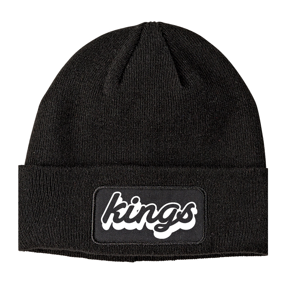 Kings Script Winter Knit Adult Beanie Hat Black