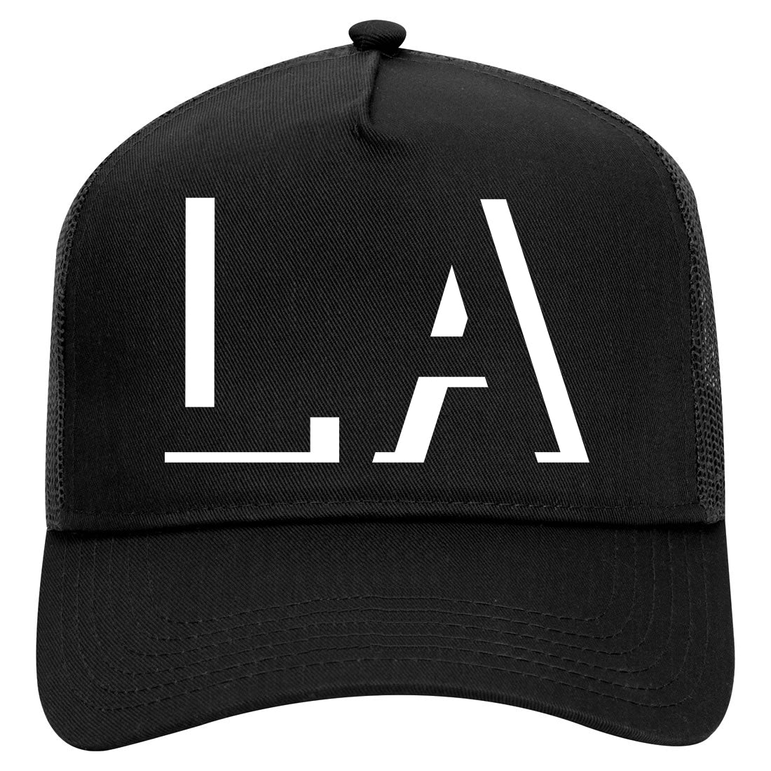 LA Shadow Los Angeles CA Mens Mesh Trucker Hat Black