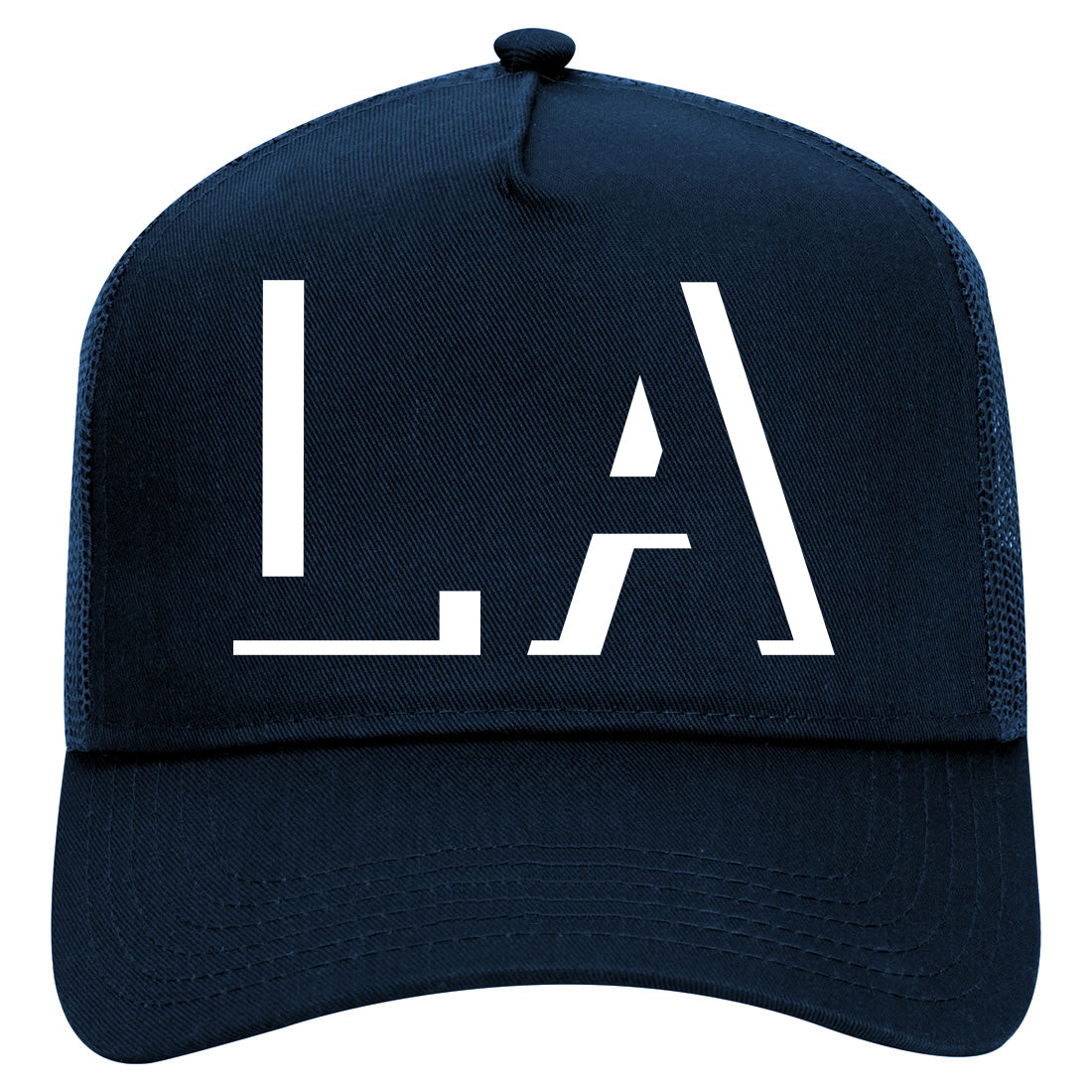 LA Shadow Los Angeles CA Mens Mesh Trucker Hat Navy Blue