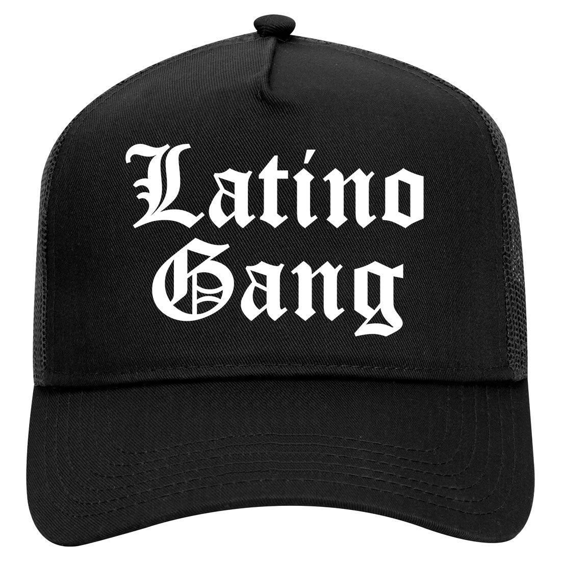 Latino Gang Mens Mesh Trucker Hat Black