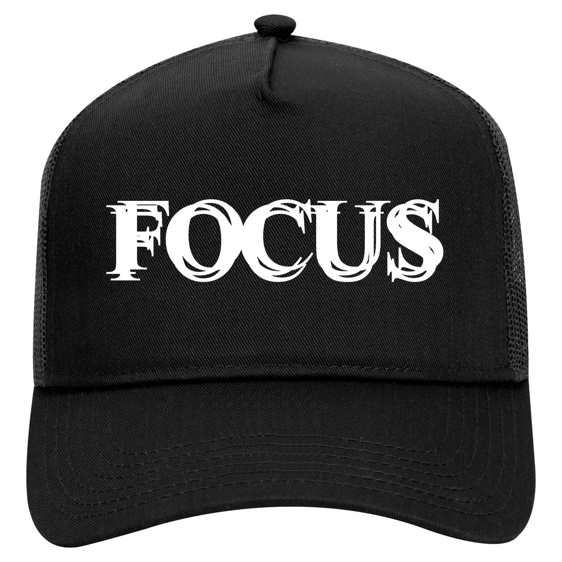 Losing Focus Mens Mesh Trucker Hat Black