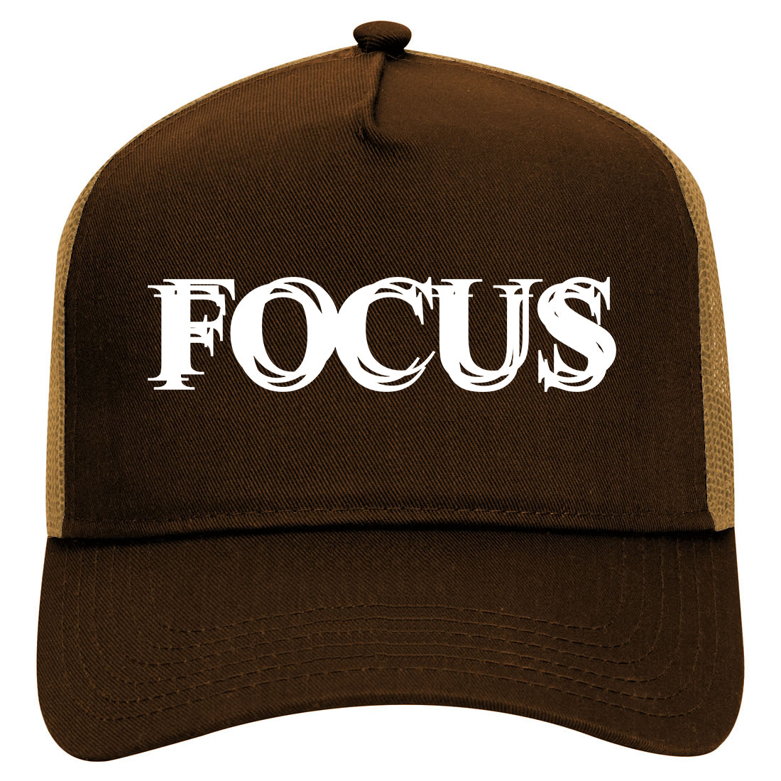 Losing Focus Mens Mesh Trucker Hat Brown