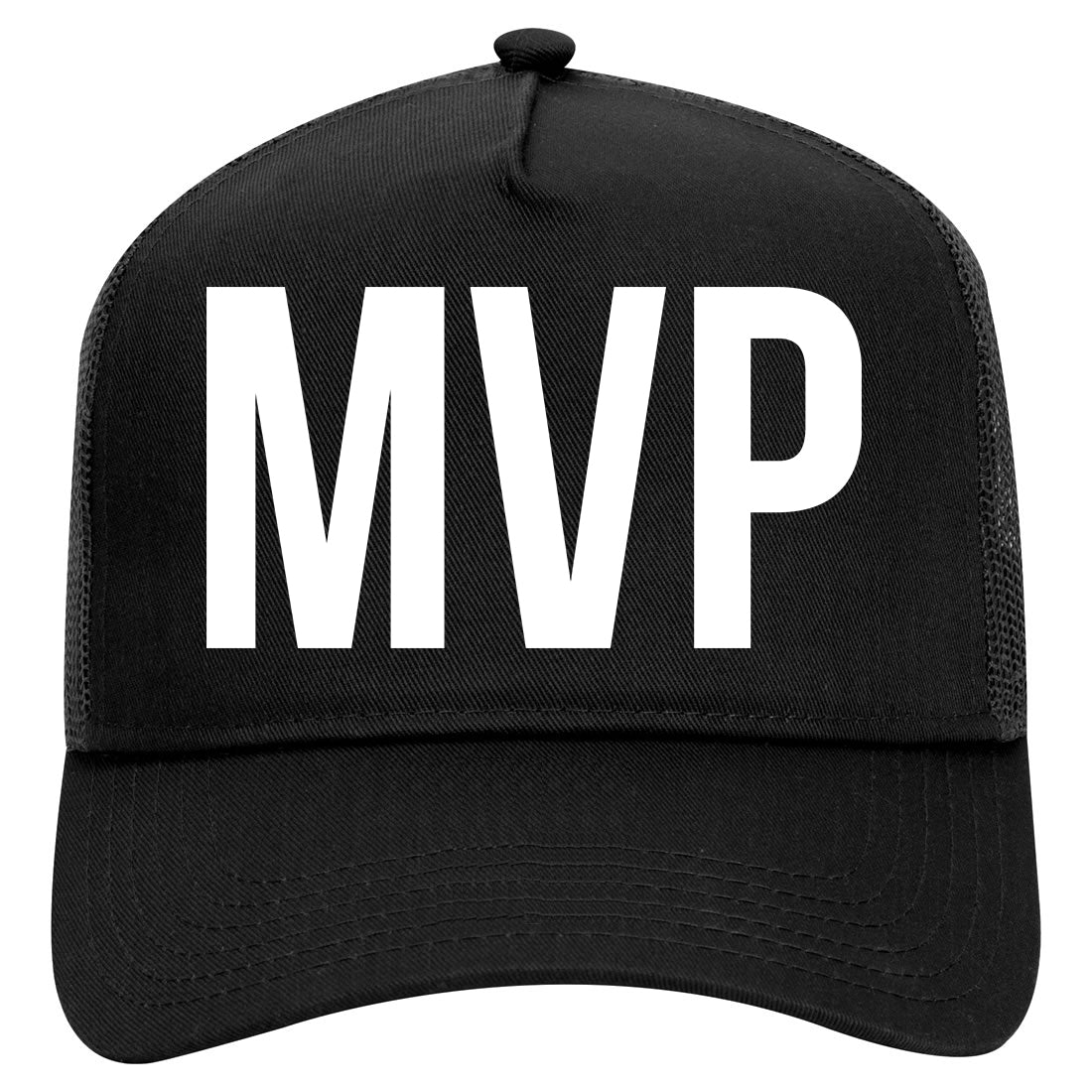 MVP Most Valuable Player Sports Mens Mesh Trucker Hat Black