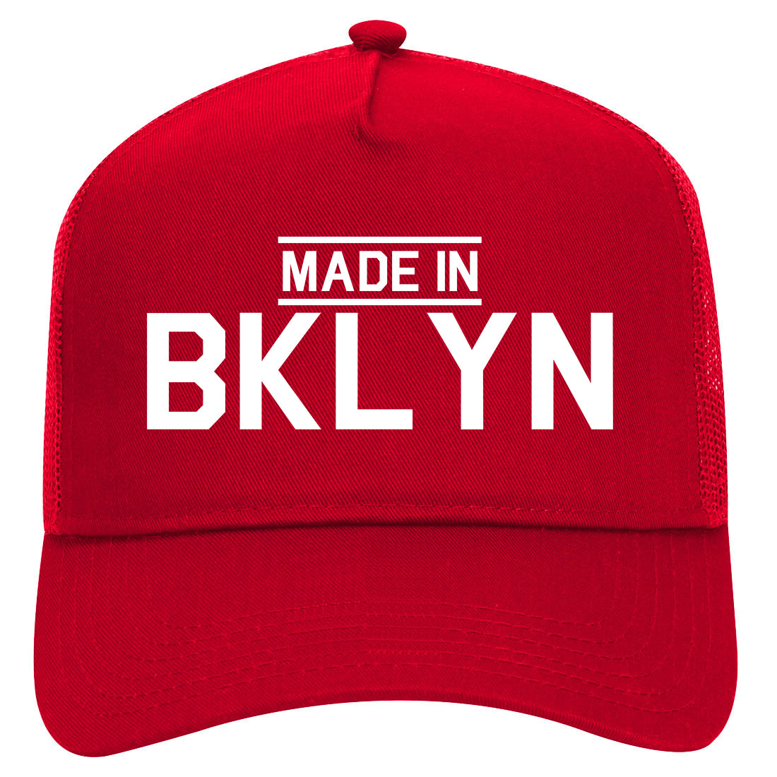 Made In BKLYN Brooklyn Mens Mesh Trucker Hat Red