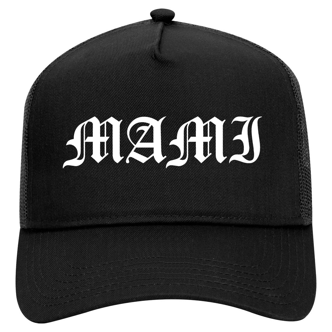 Mami Old English Latina Mothers Day Mens Mesh Trucker Hat Black