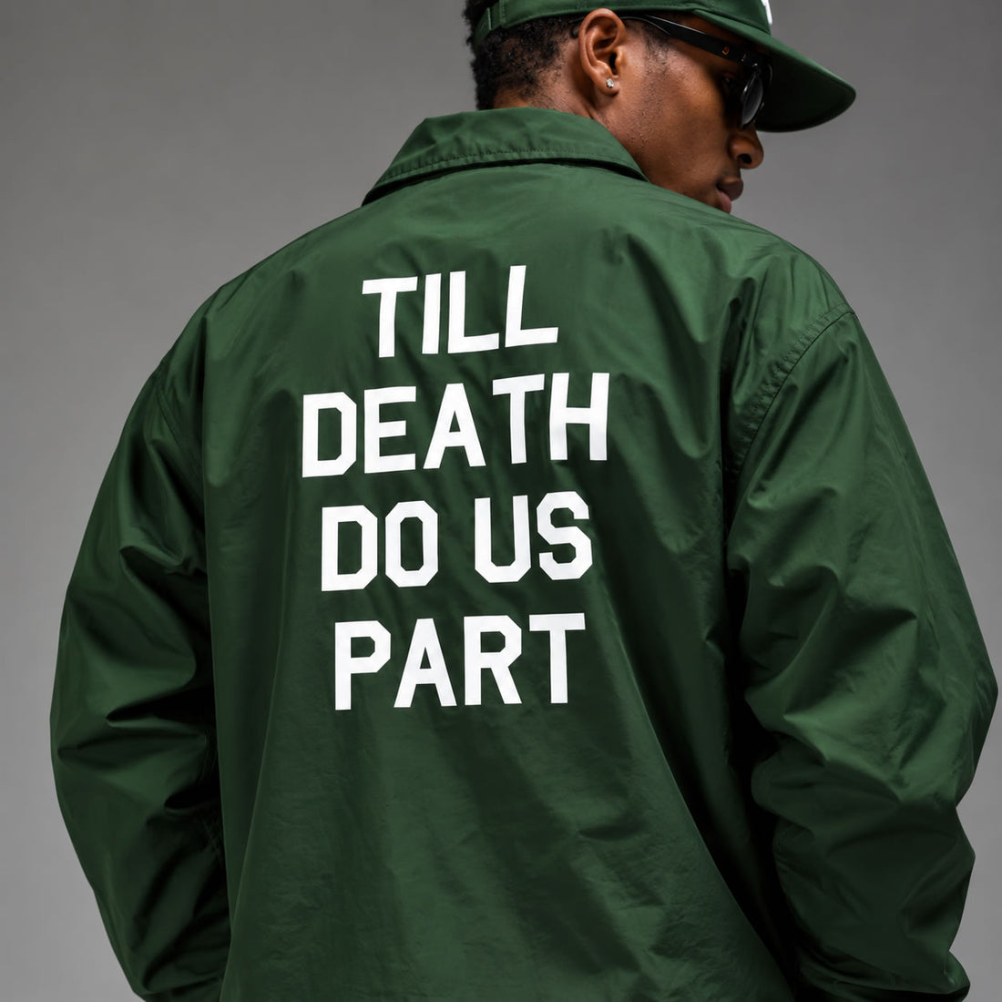 Till Death Do Us Part Men's Coaches Jacket Green