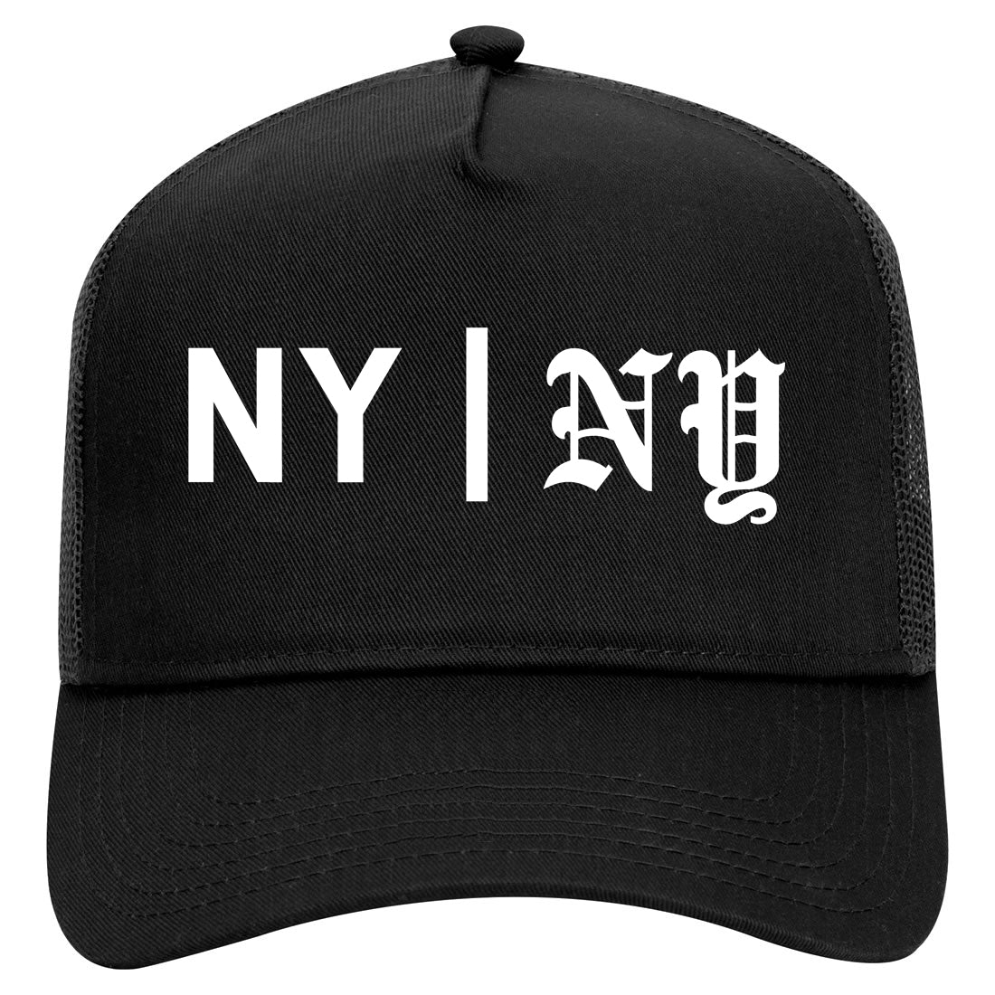 NY vs NY Mens Mesh Trucker Hat Black