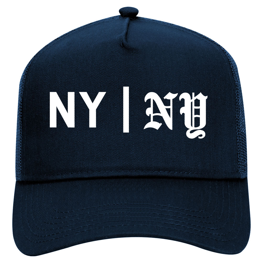 NY vs NY Mens Mesh Trucker Hat Navy Blue