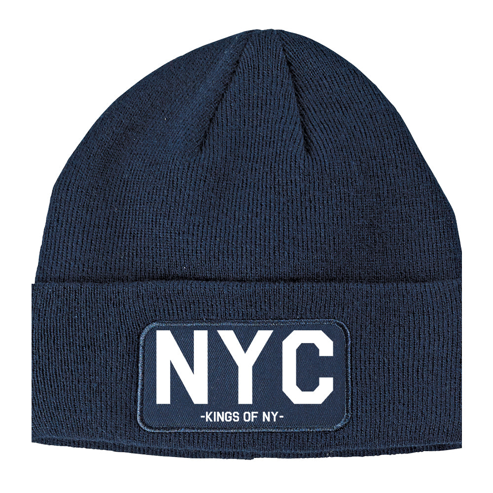 NYC New York City Winter Knit Adult Beanie Hat Navy Blue