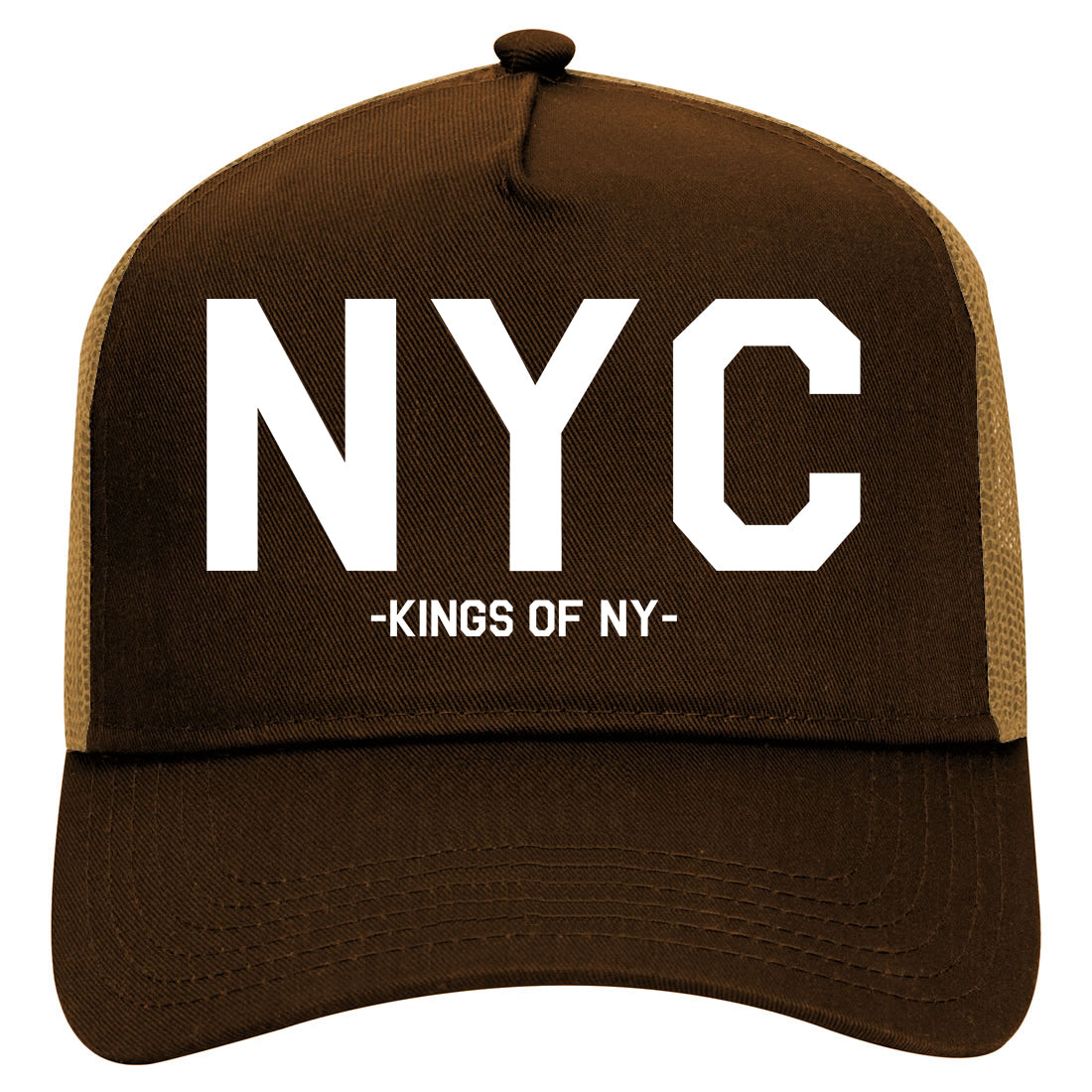 NYC New York City Mens Mesh Trucker Hat Brown