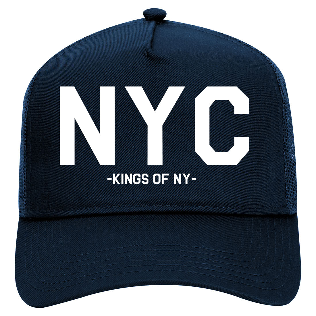 NYC New York City Mens Mesh Trucker Hat Navy Blue