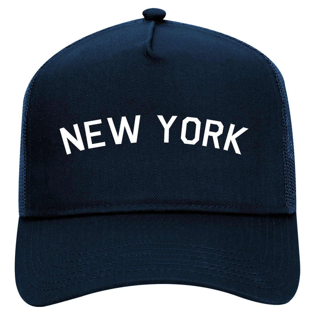 New York Arch NYC Mens Mesh Trucker Hat Navy Blue