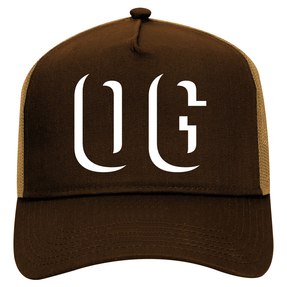 OG Shadow Original Gangster Mens Mesh Trucker Hat Brown
