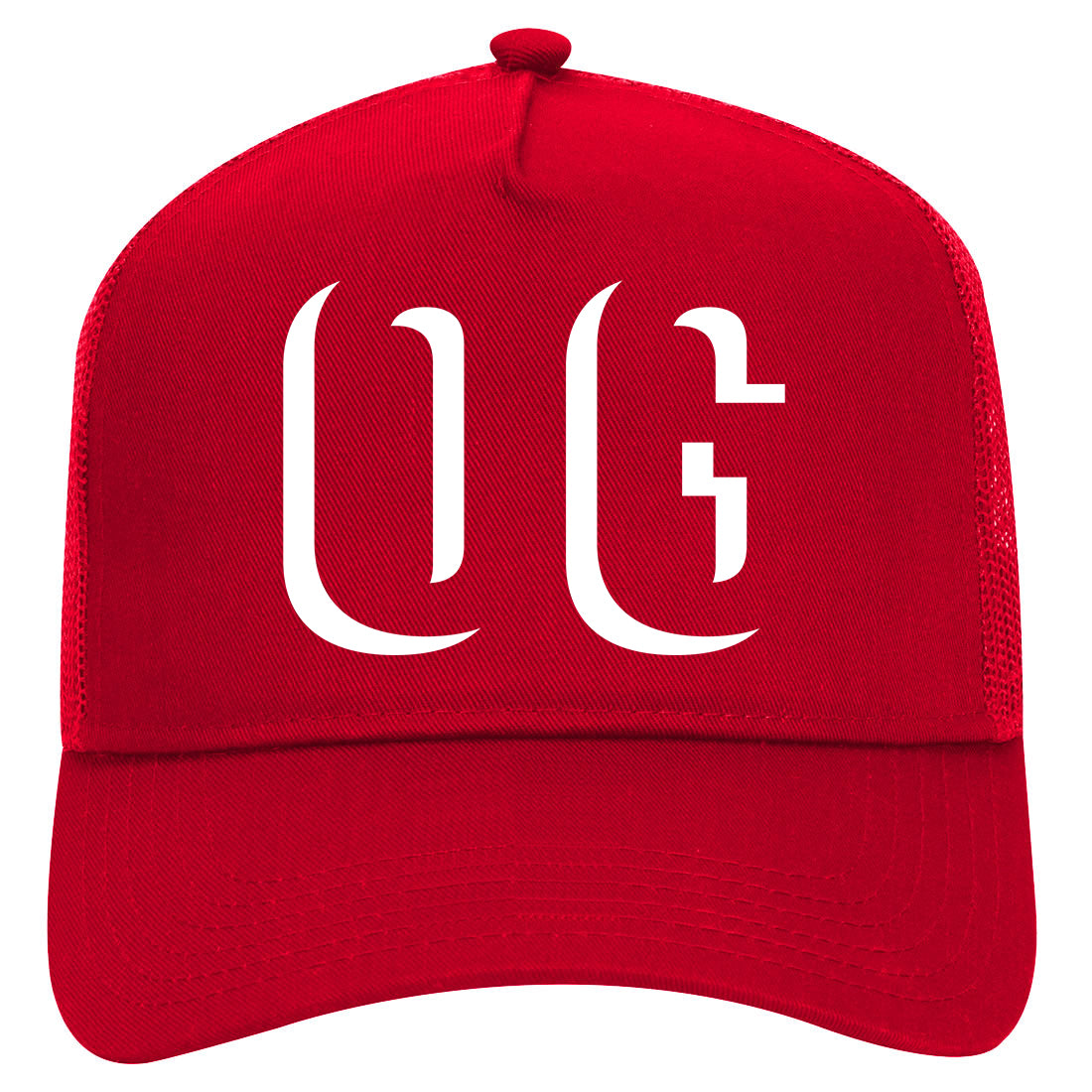 OG Shadow Original Gangster Mens Mesh Trucker Hat Red