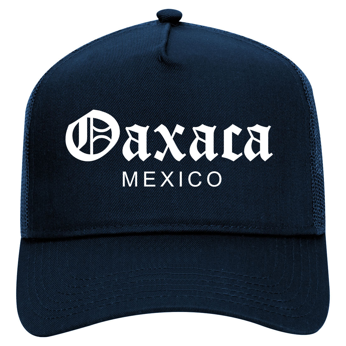 Oaxaca Mexico Mens Mesh Trucker Hat Navy Blue