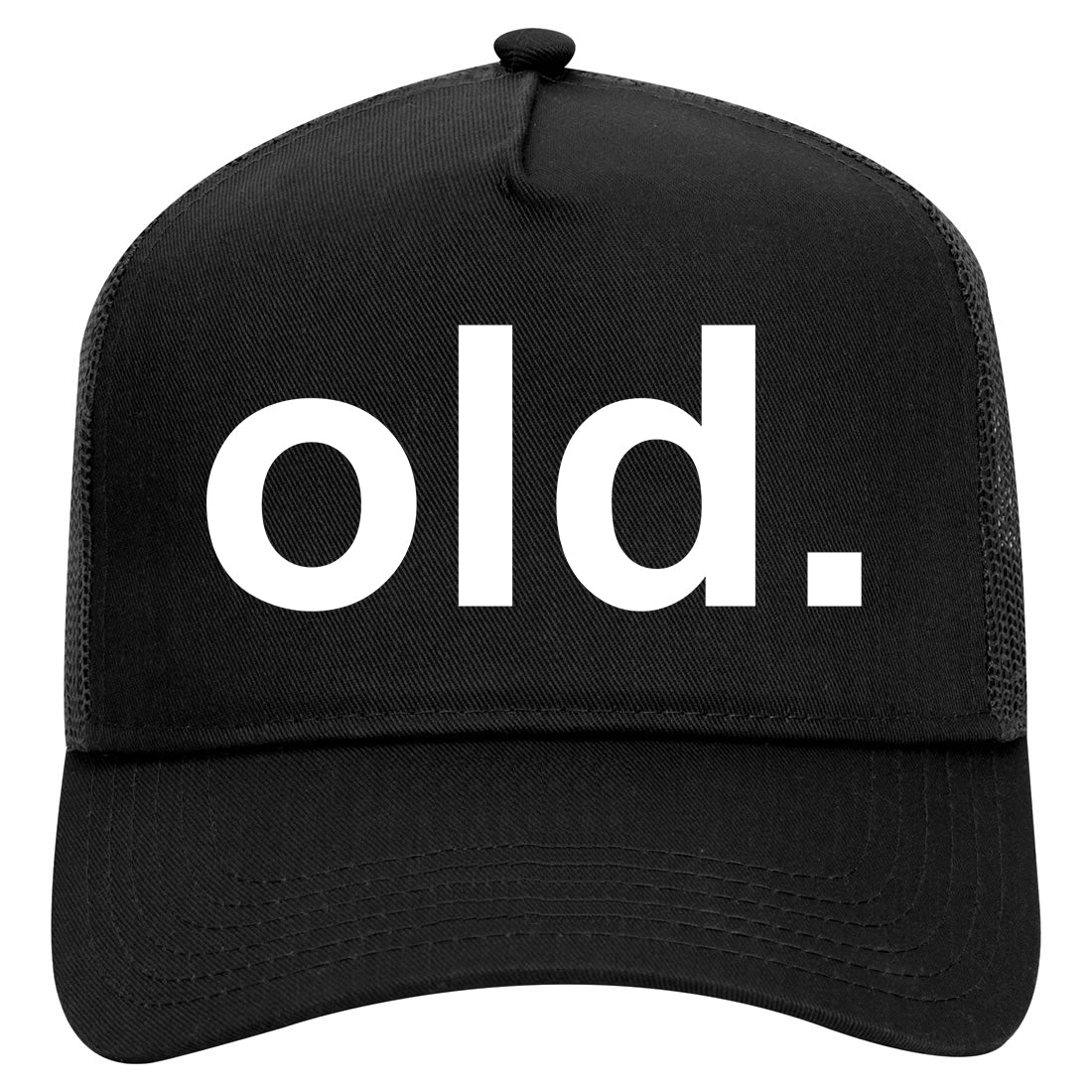Old Funny Grandpa Grandfather Mens Mesh Trucker Hat Black