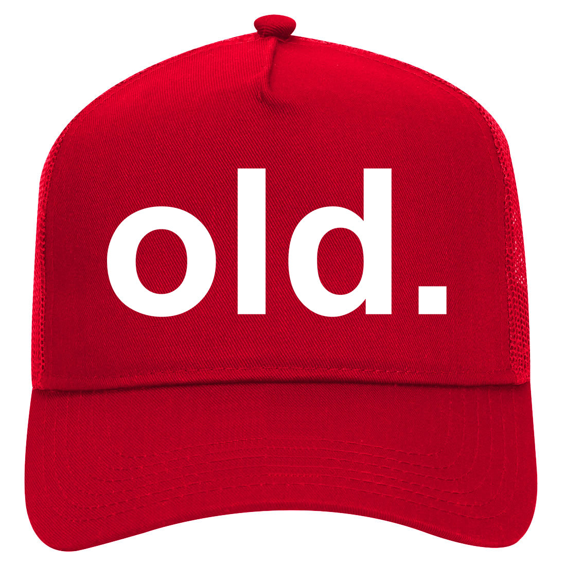 Old Funny Grandpa Grandfather Mens Mesh Trucker Hat Red