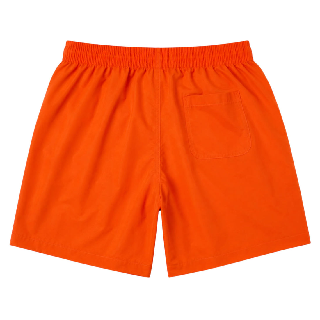 Bright Orange Men's Casual Woven Drawstring Shorts Back