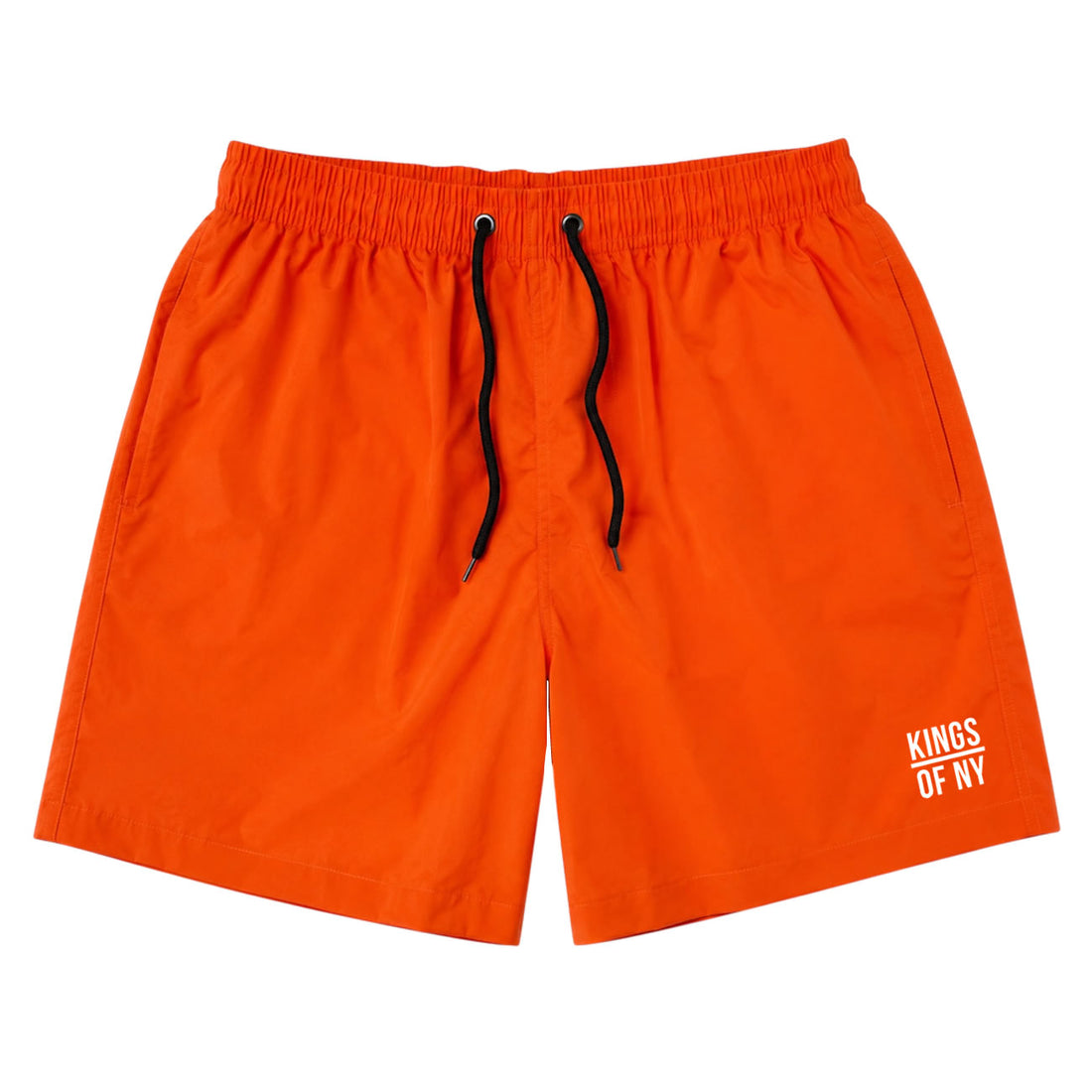 Bright Orange Men's Casual Woven Drawstring Shorts