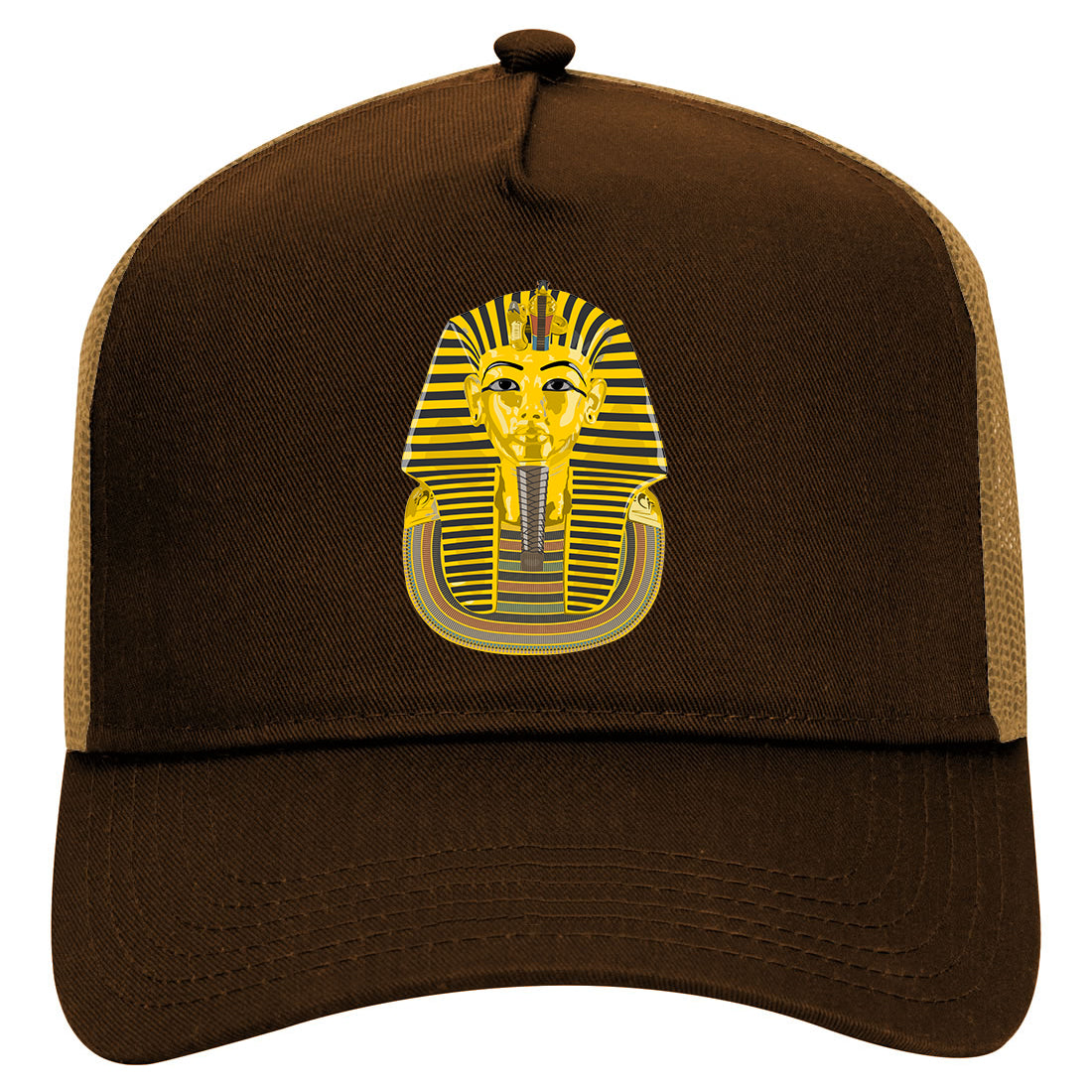Pharaoh Egyptian Mens Mesh Trucker Hat Brown