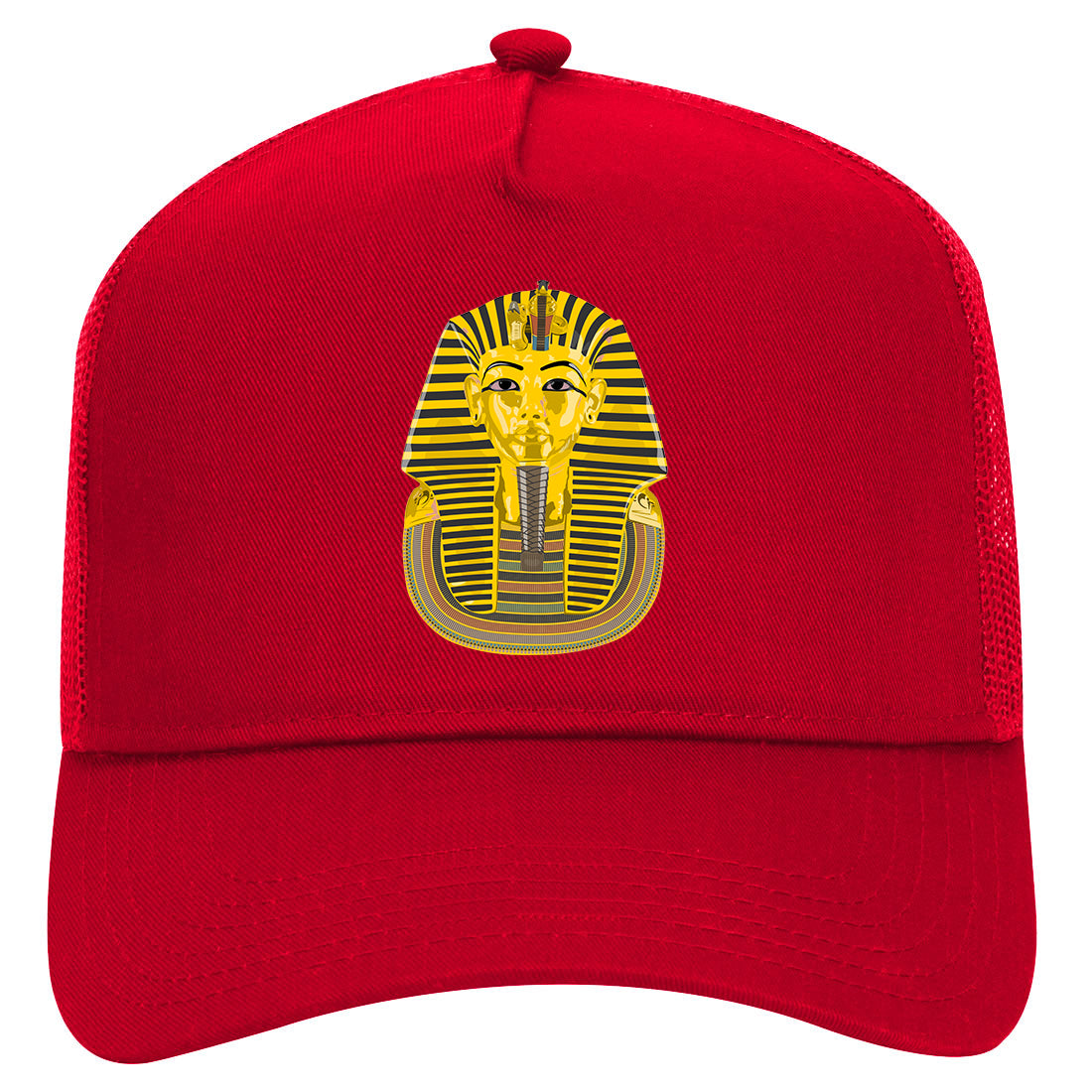 Pharaoh Egyptian Mens Mesh Trucker Hat Red