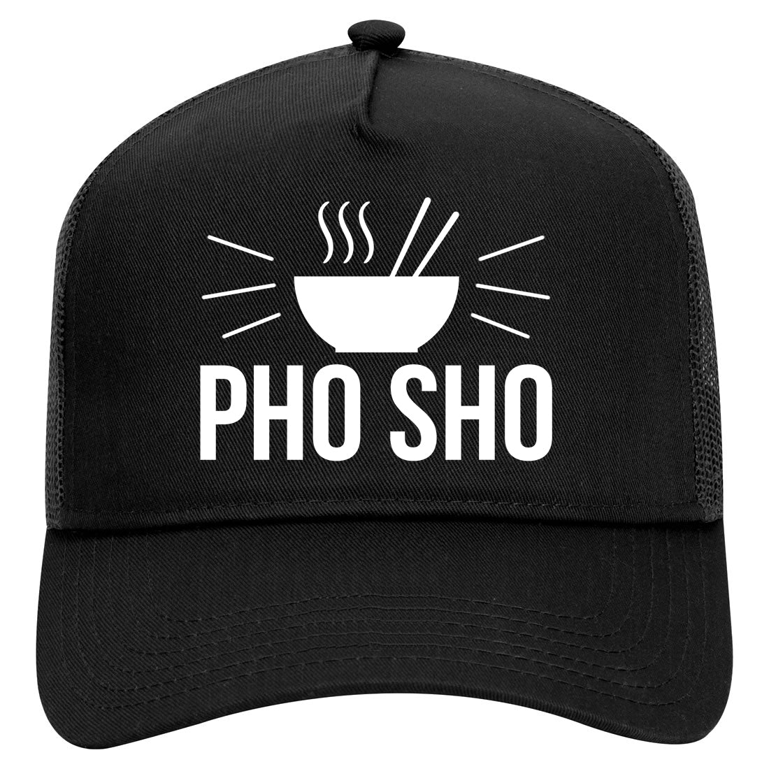 Pho Sho Vietnamese Food Mens Mesh Trucker Hat Black