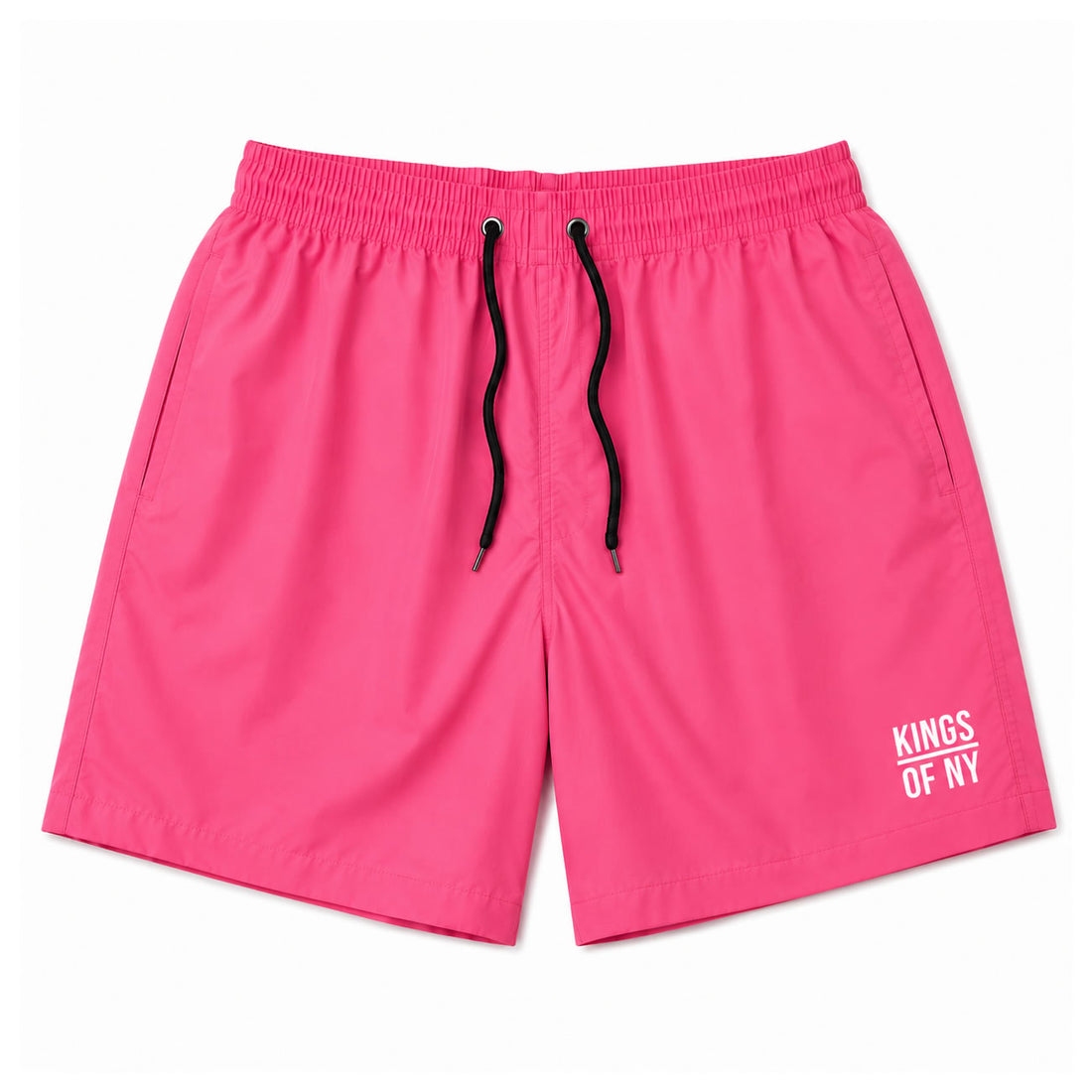 Pink Men's Casual Woven Drawstring Shorts