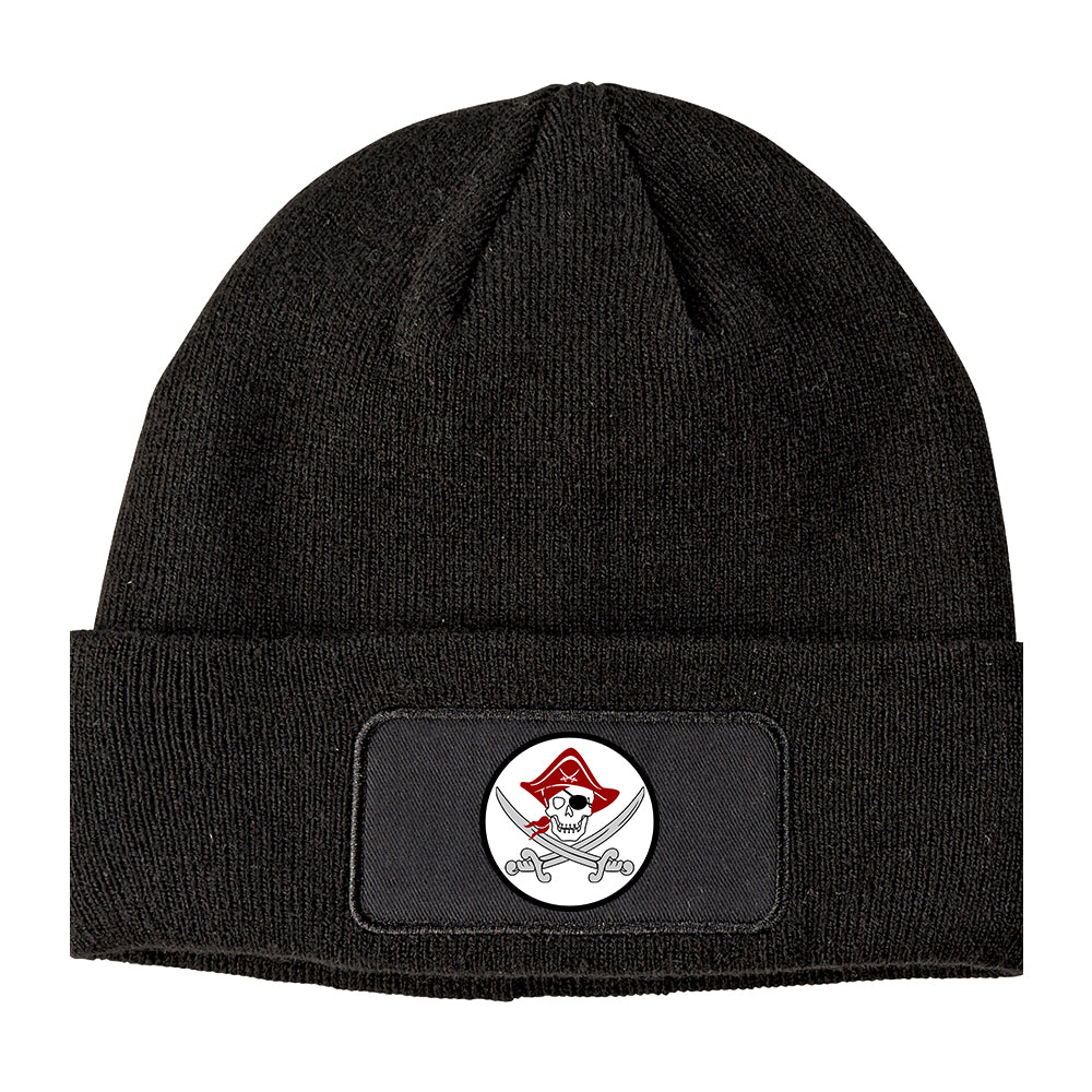 Pirate Captain And Swords Winter Knit Adult Beanie Hat Black