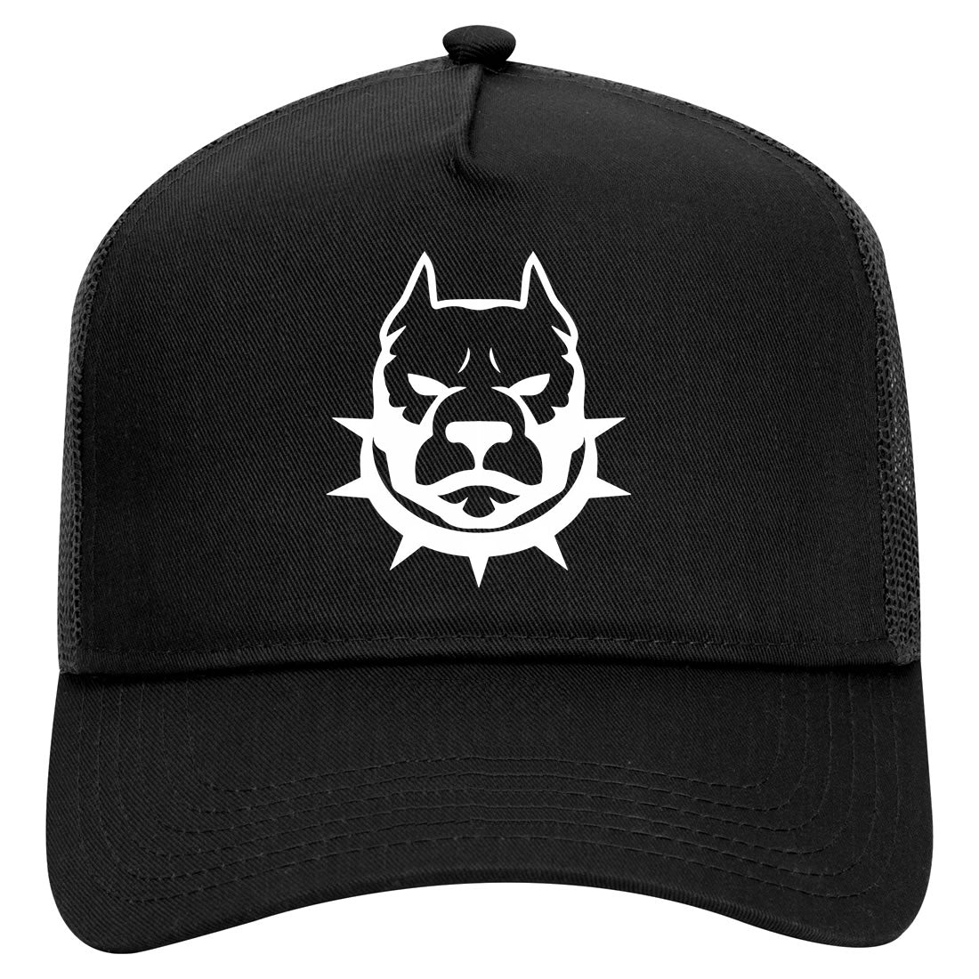 Pitbull Dad Mens Mesh Trucker Hat Black