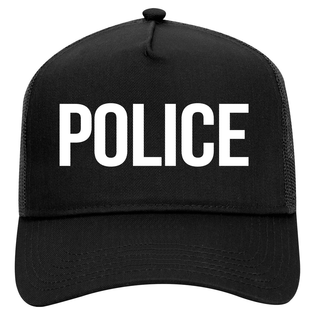 Police Uniform Cop Costume Mens Mesh Trucker Hat Black