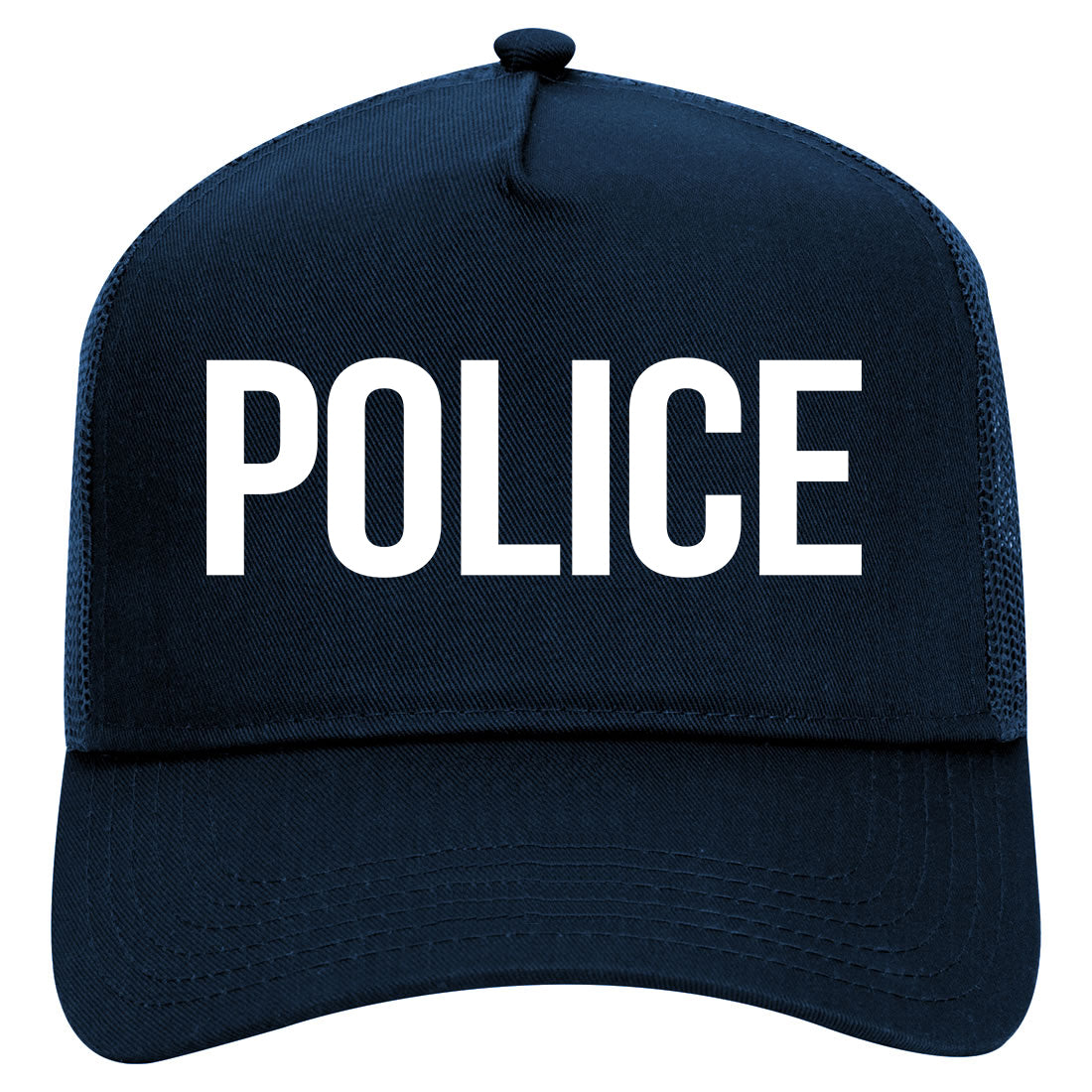 Police Uniform Cop Costume Mens Mesh Trucker Hat Navy Blue