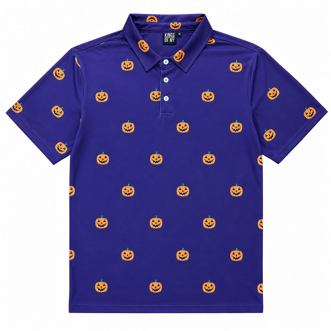 Purple Jack-O-Lantern Men's Golf Polo Shirt