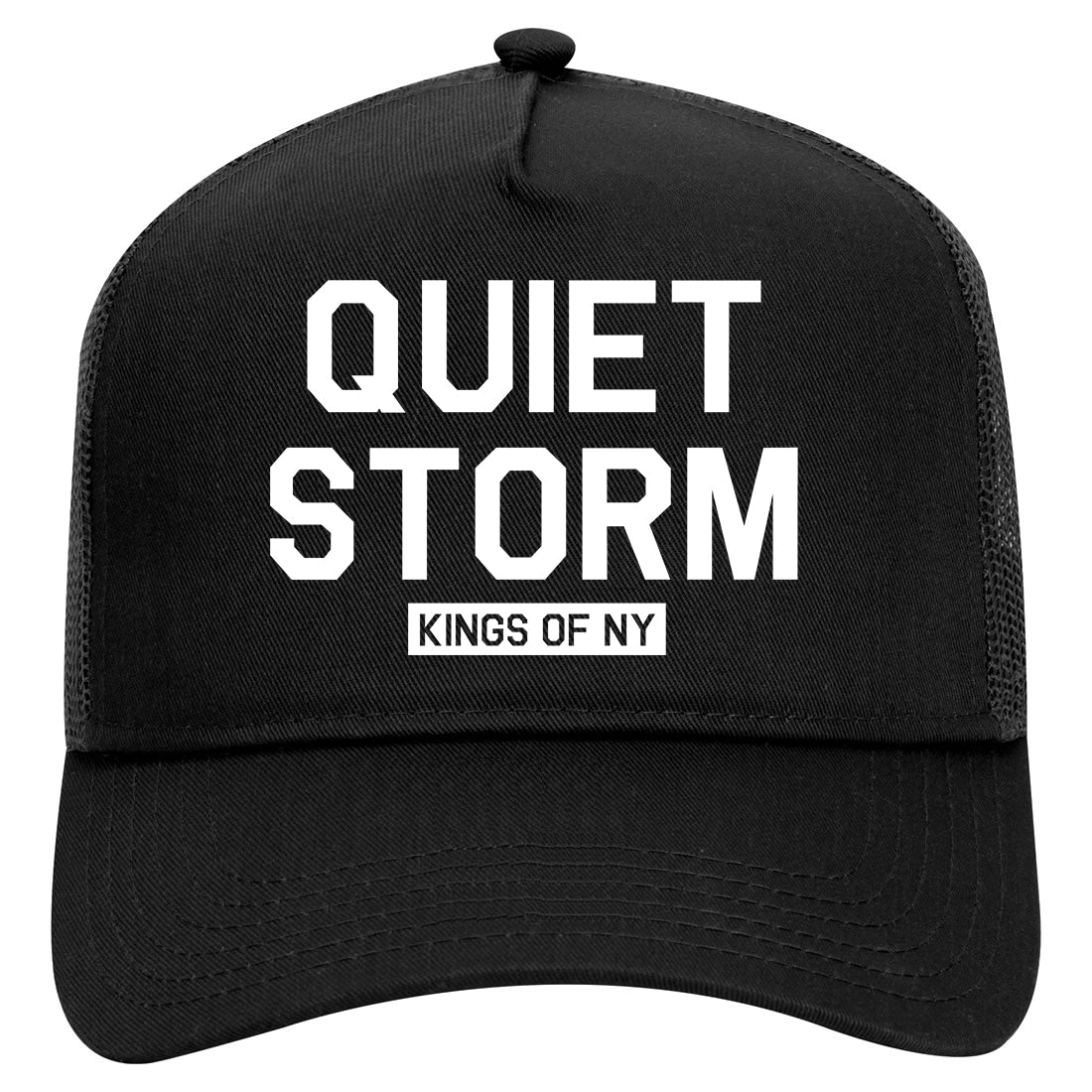 Quiet Storm Kings Of NY Mens Mesh Trucker Hat Black
