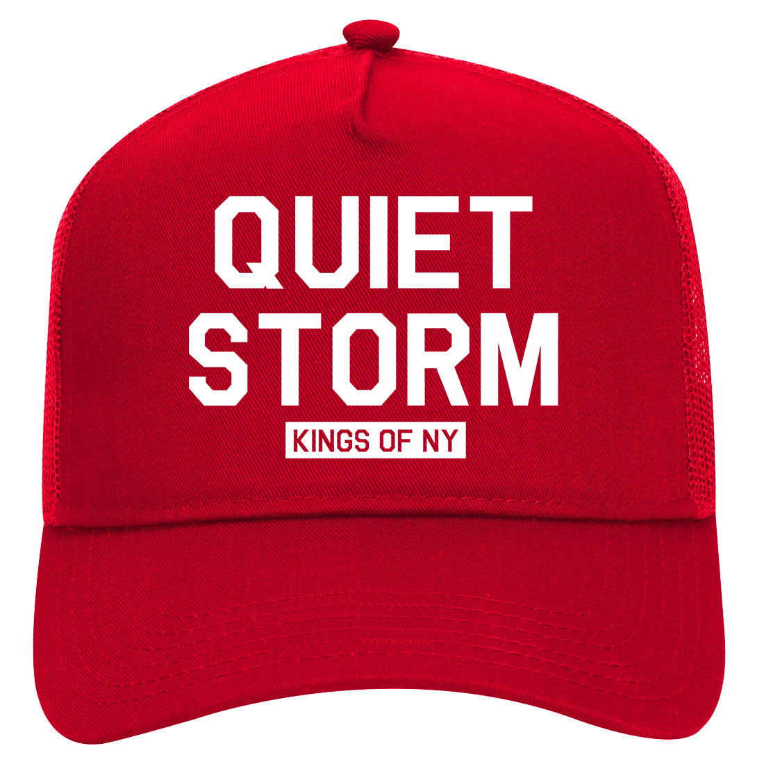 Quiet Storm Kings Of NY Mens Mesh Trucker Hat Red