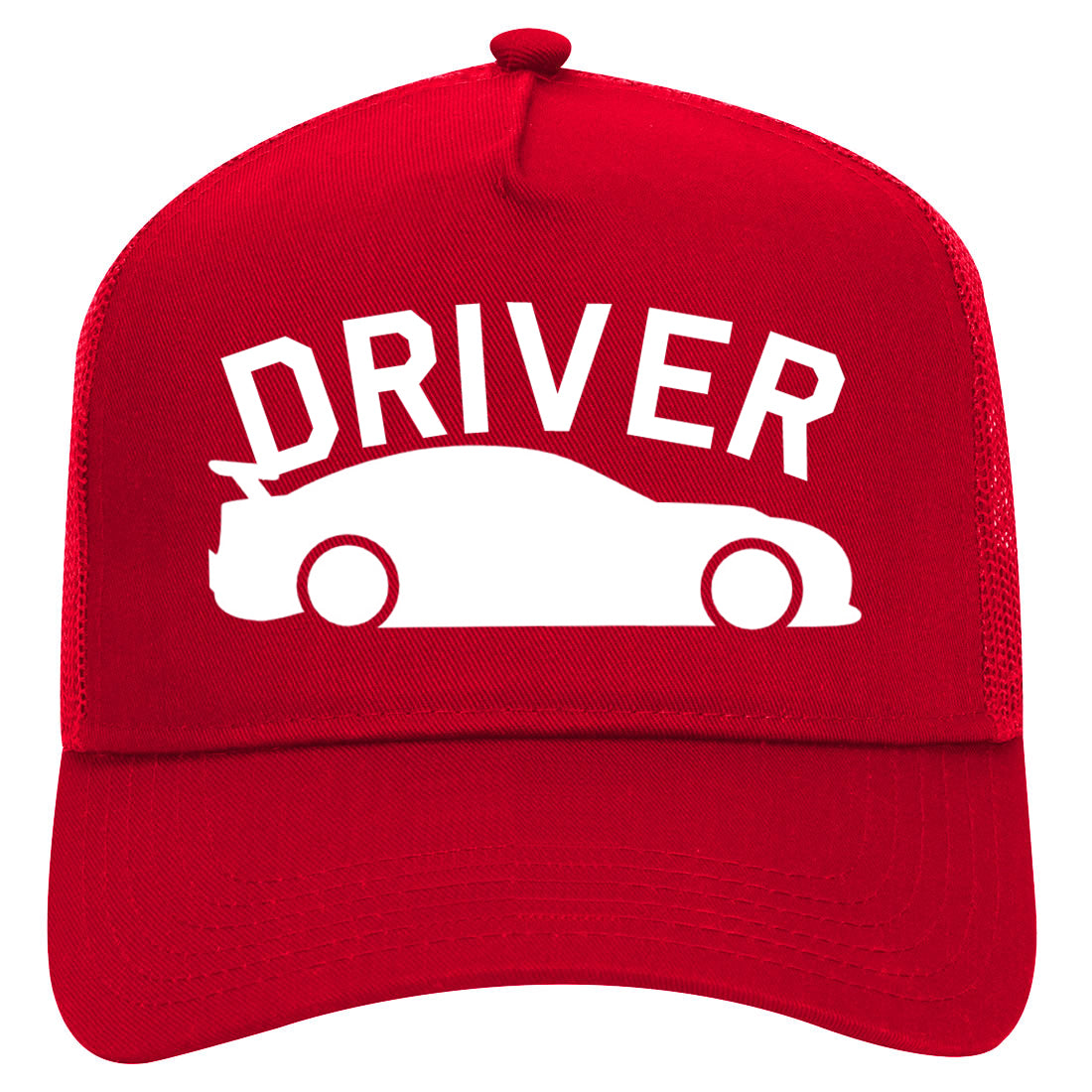 Race Car Driver Drive Mens Mesh Trucker Hat Red