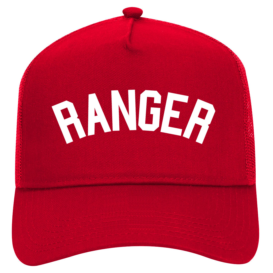 Ranger Uniform Costume Mens Mesh Trucker Hat Red