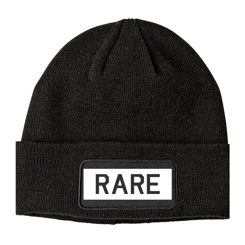 Rare Box College Winter Knit Adult Beanie Hat Black