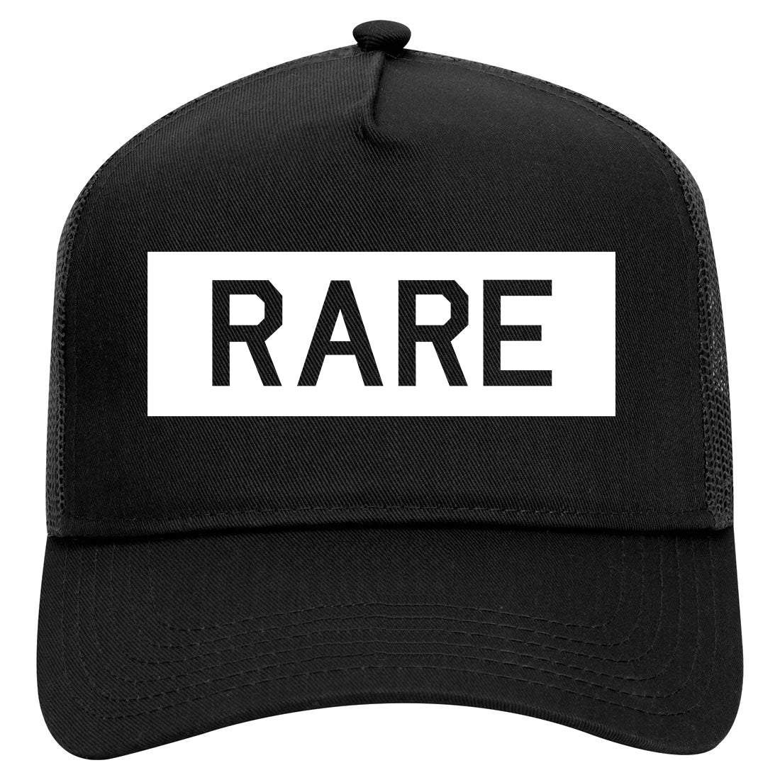 Rare Box College Mens Mesh Trucker Hat Black