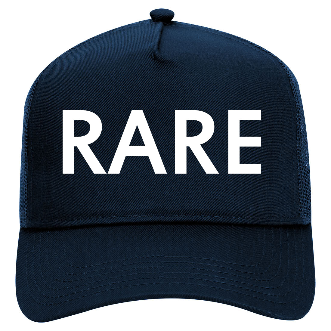 Rare Mens Mesh Trucker Hat Navy Blue