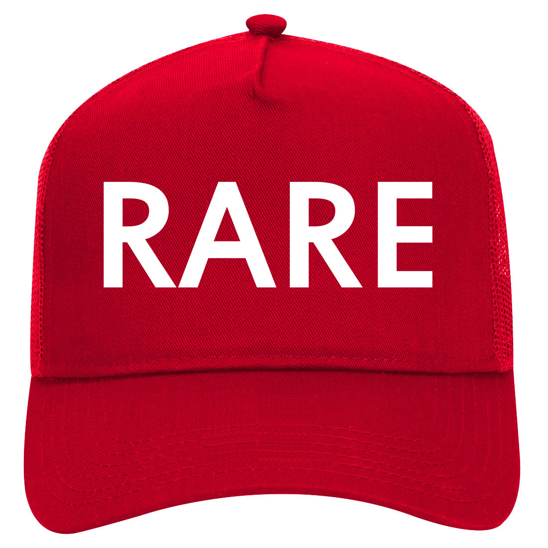 Rare Mens Mesh Trucker Hat Red