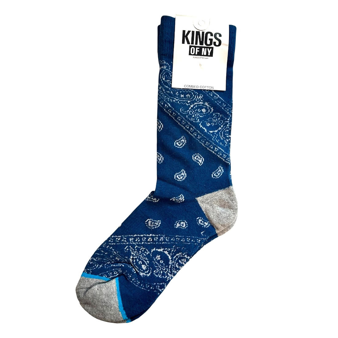 Royal Blue Paisley Bandana Socks
