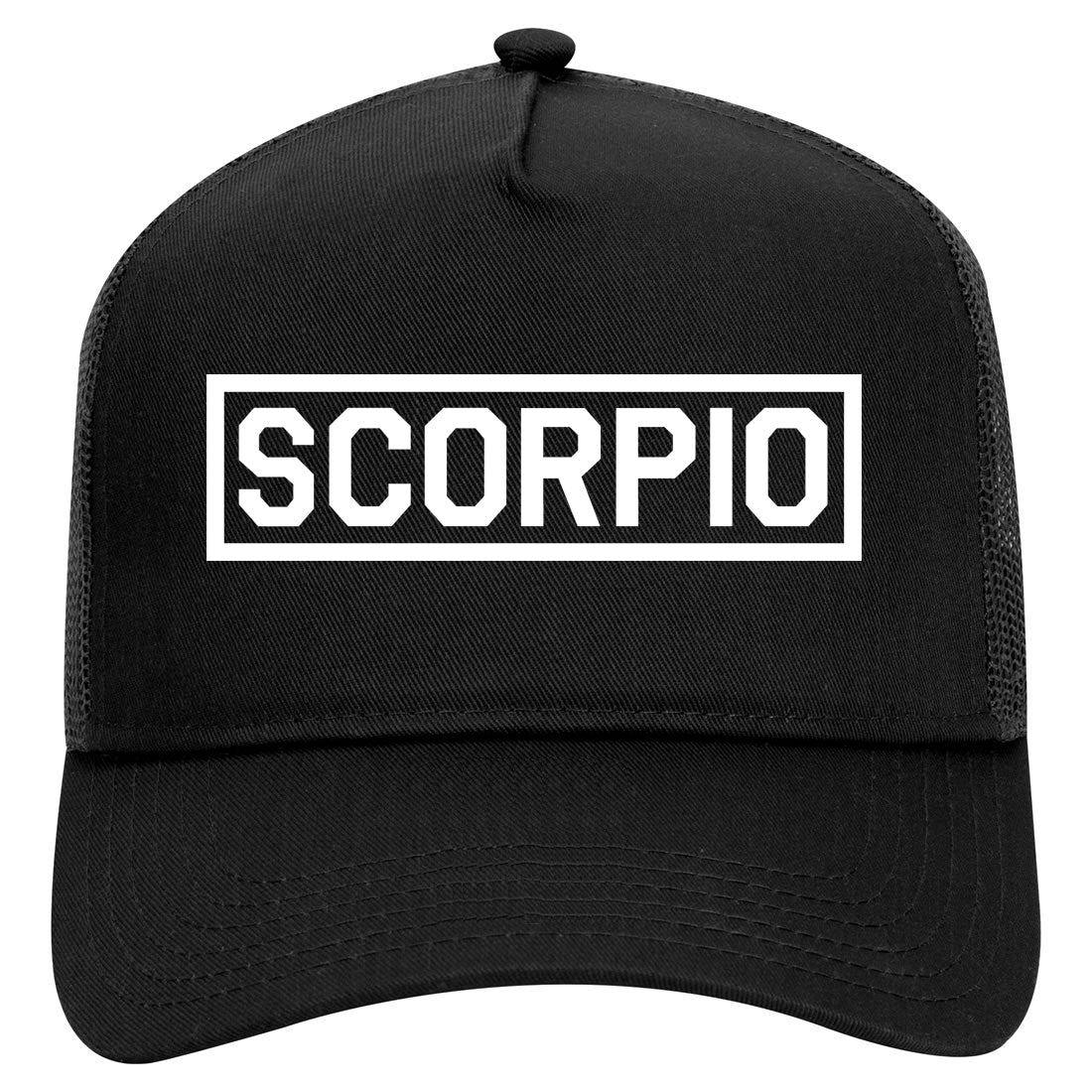 Scorpio Horoscope Sign Mens Mesh Trucker Hat Black
