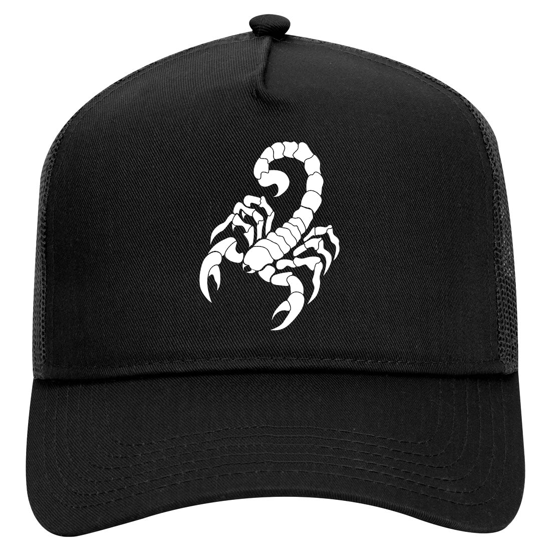 Scorpion Insect Scorpio Astrology Symbol Mens Mesh Trucker Hat Black